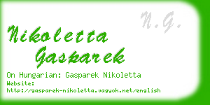 nikoletta gasparek business card